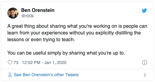 Ben Orenstein's tweet
